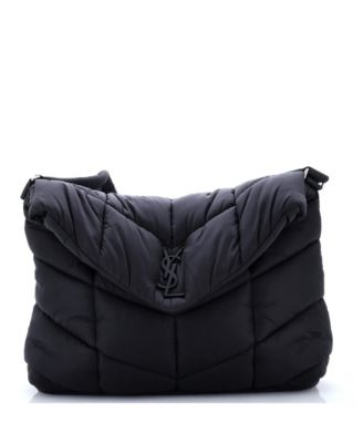 Pre-Owned Saint Laurent Loulou Puffer Messenger Bag Quilted Econyl
