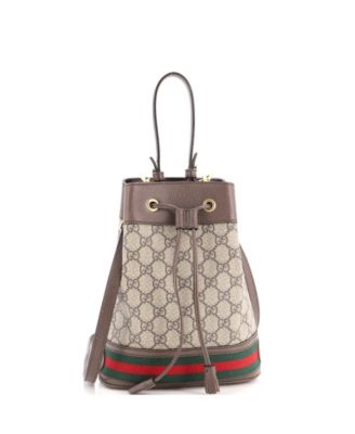 Женская сумка Gucci Small Ophidia Bucket Bag GG Coated Canvas (б/у)