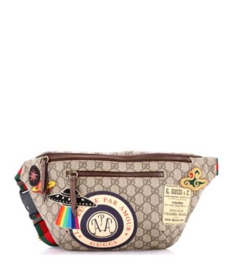 Сумка-пояс Gucci Courrier Zip Belt Bag GG Coated Canvas с аппликацией б/у