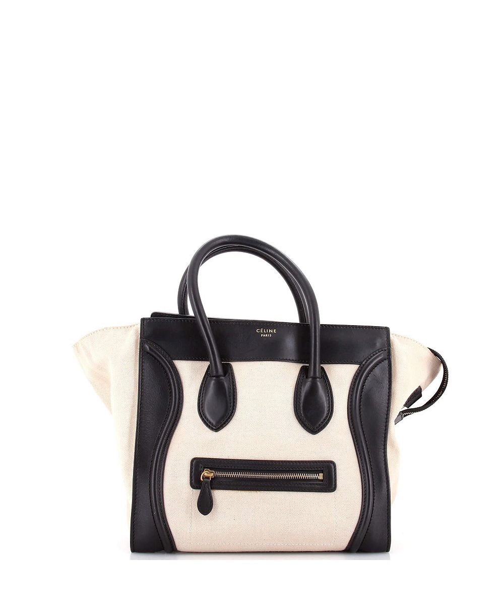 Celine Mini Luggage сумка из канваса и кожи