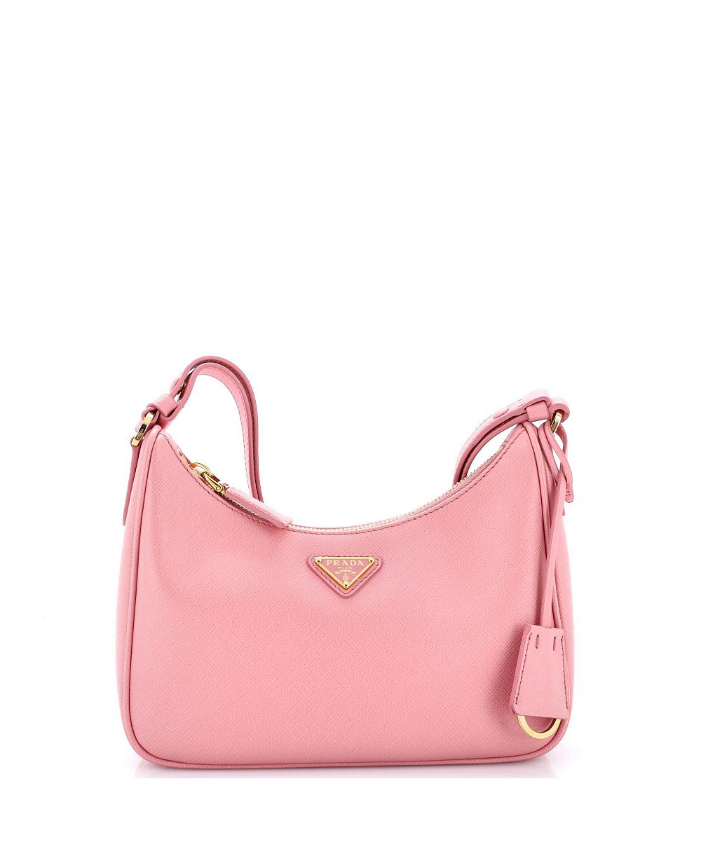 Pre-Owned Prada Mini Re-Edition сумка-хобо Saffiano Leather