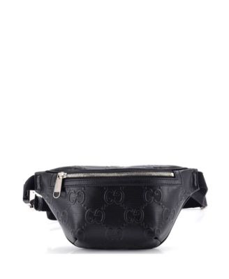 Pre-Owned Gucci Small Belt Bag GG Embossed Perforated Leather