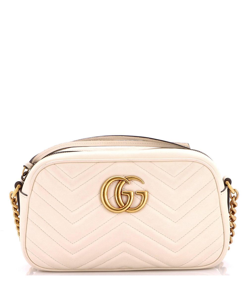Pre-Owned Gucci Small GG Marmont Shoulder Bag Matelasse Leather