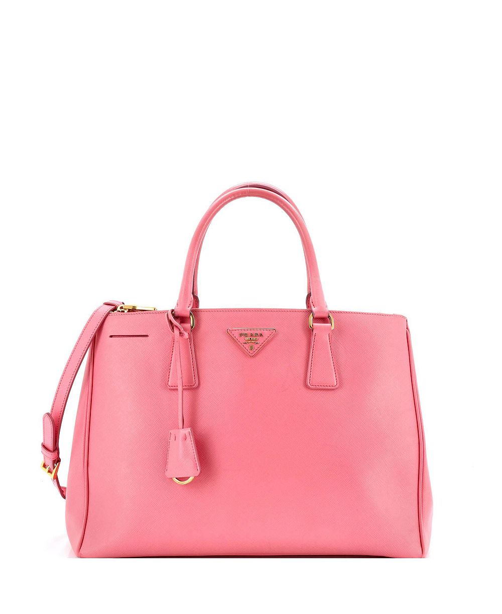 Pre-Owned Prada сумка tote Saffiano leather medium double zip lux