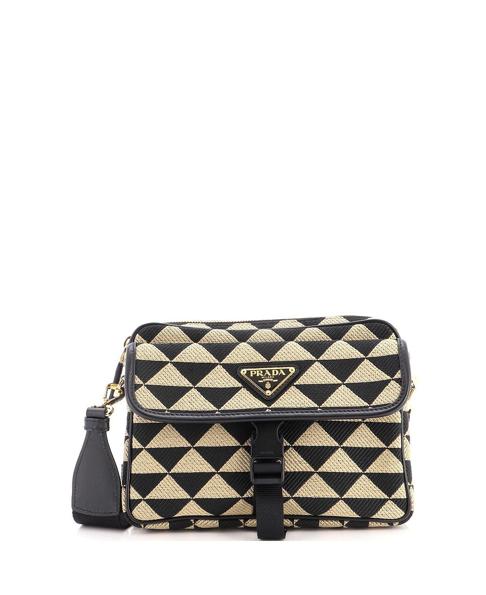 Prada Small Symbole сумка-мессенджер Jacquard с передним карманом Pre-Owned