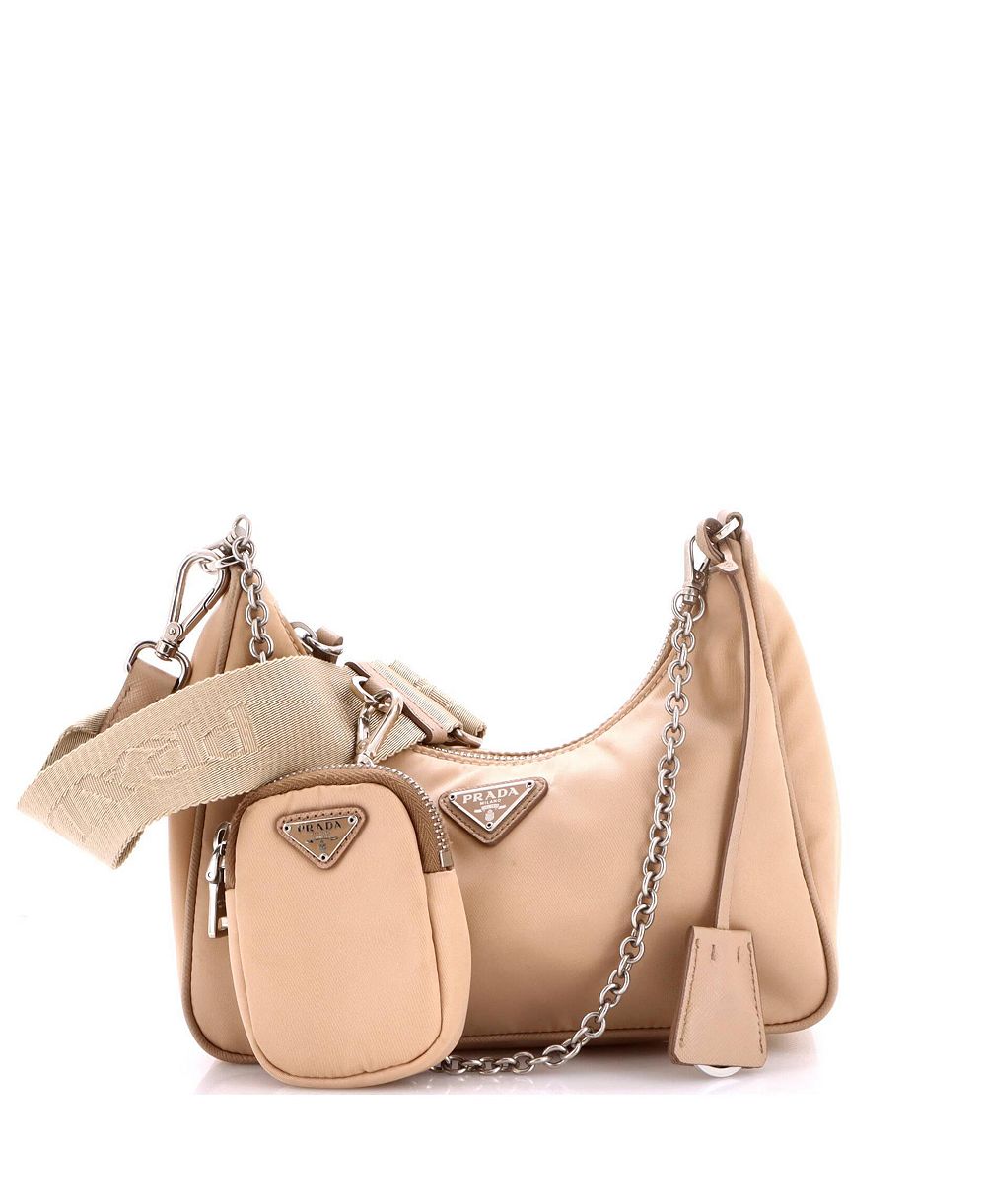 Б/у плечевая сумка Prada Small Re-Edition 2005 Tessuto