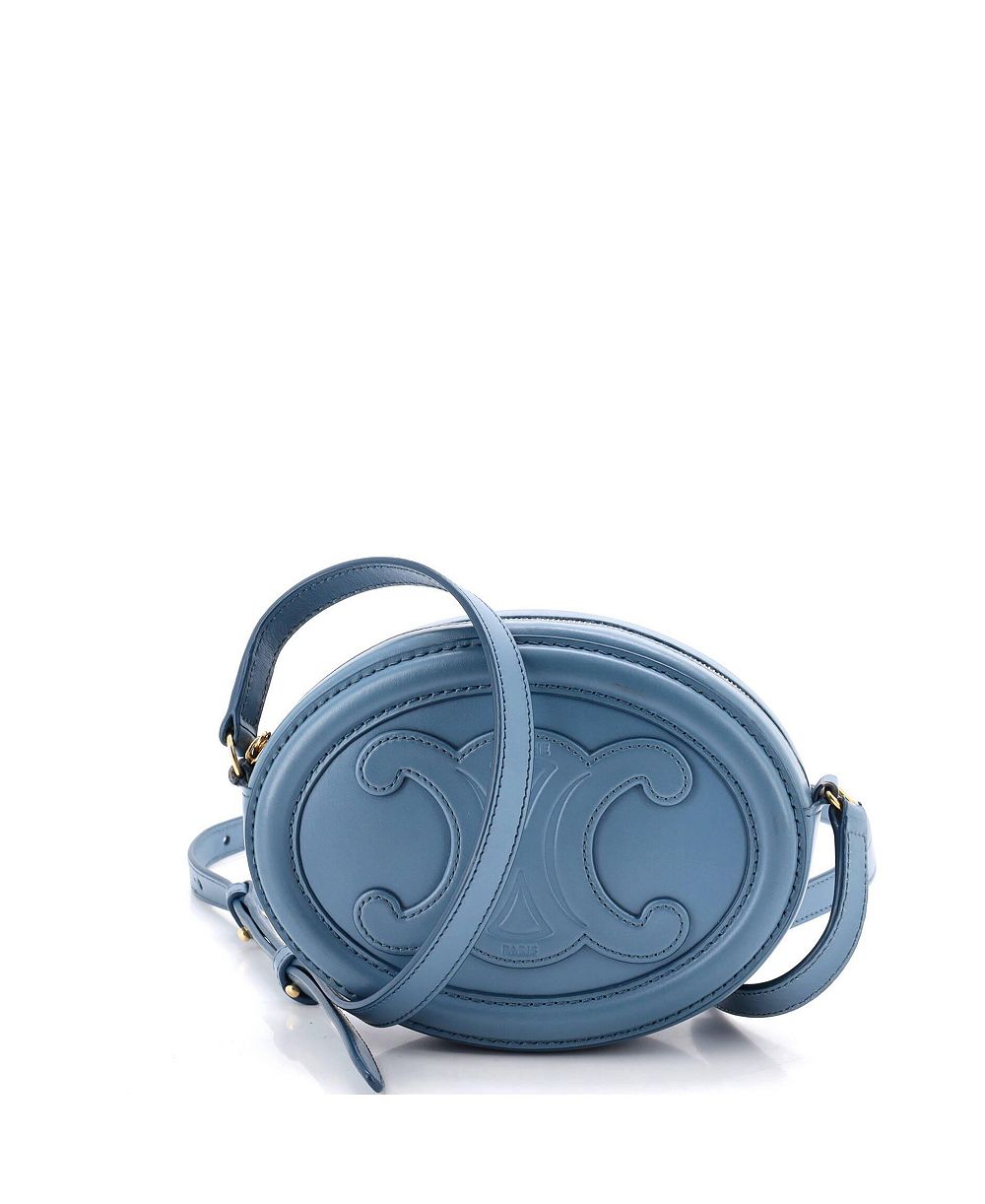 Кожаная сумка через плечо Pre-Owned Celine Mini Triomphe Oval