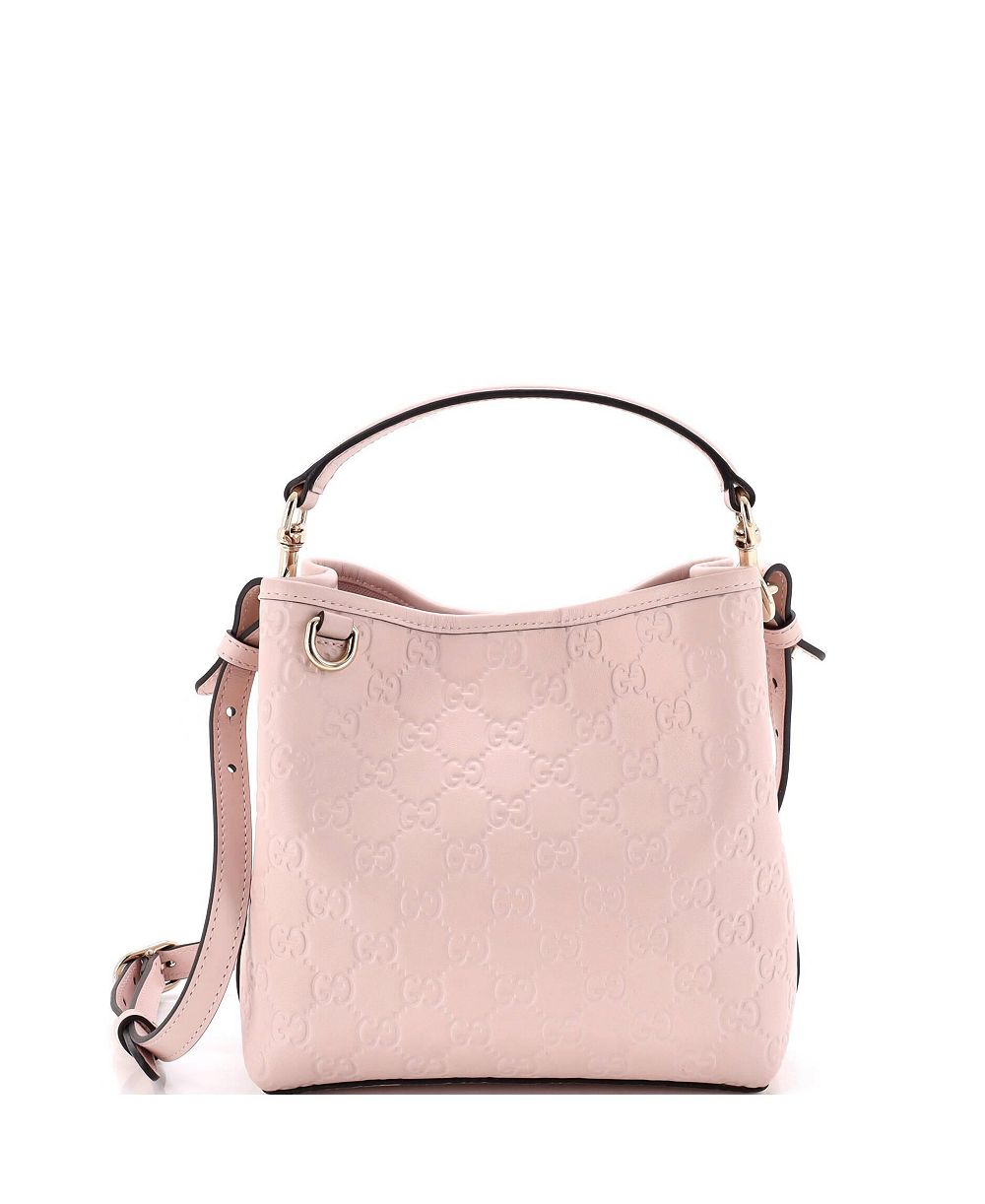 Сумка Gucci Small GG Emblem Bucket Bag GG Embossed Leather