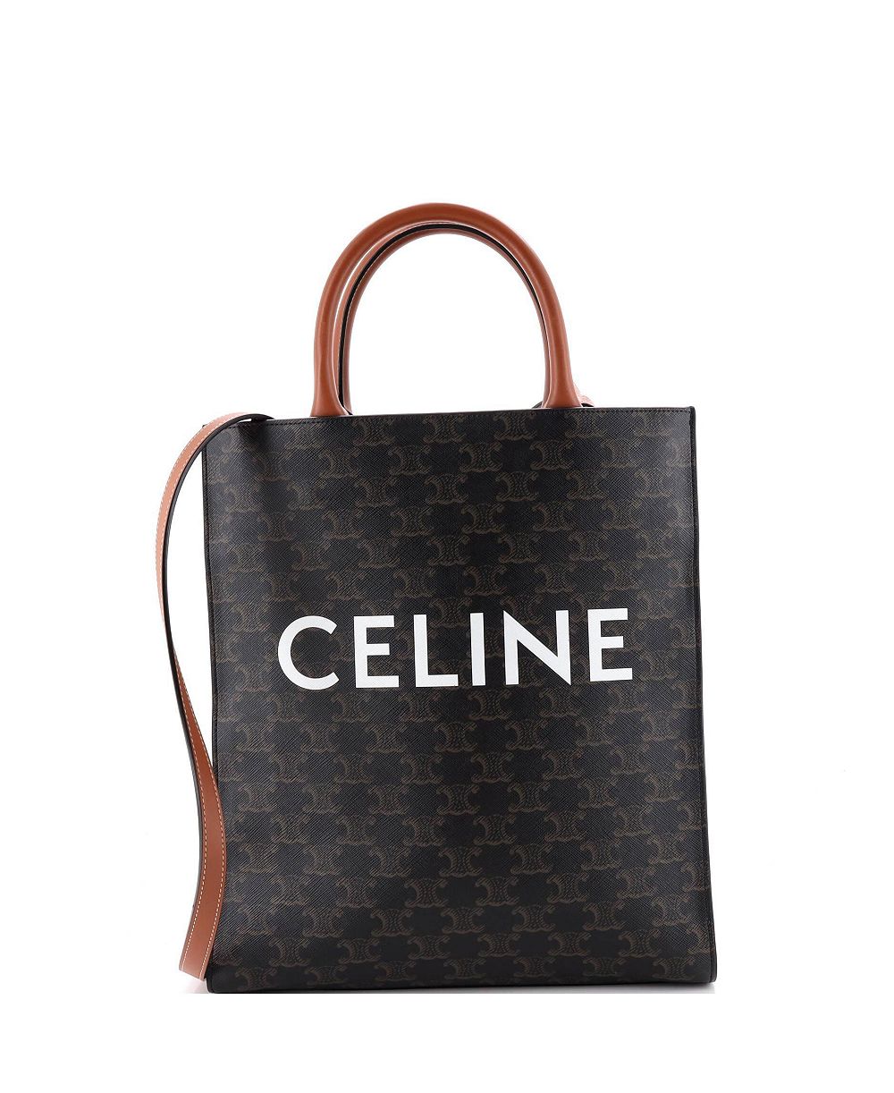 Сумка-тоут Celine Small Vertical Cabas Triomphe Coated Canvas Pre-Owned