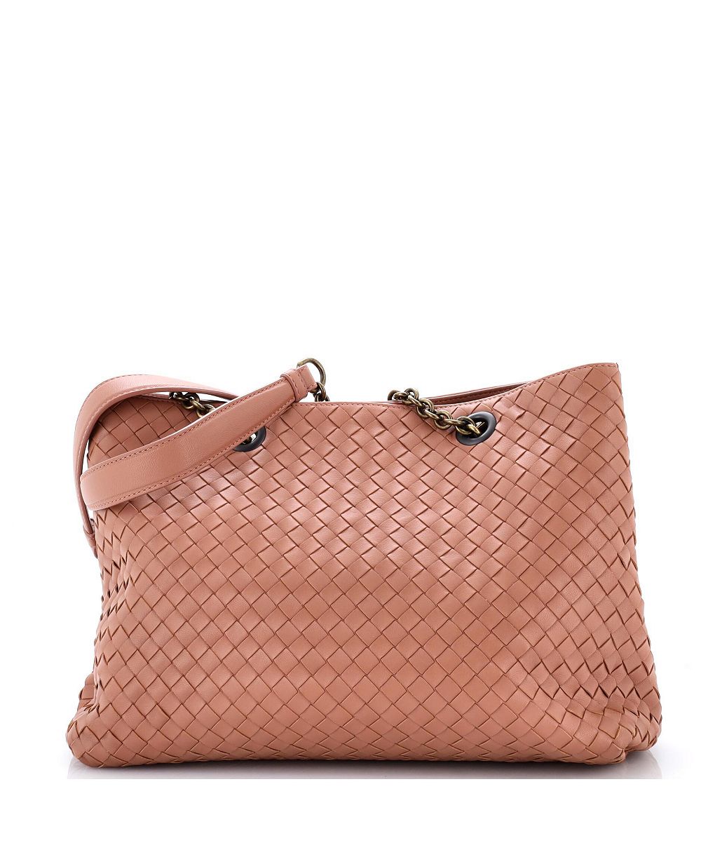 Pre-Owned Bottega Veneta Medium Double Chain Tote сумка Intrecciato Nappa