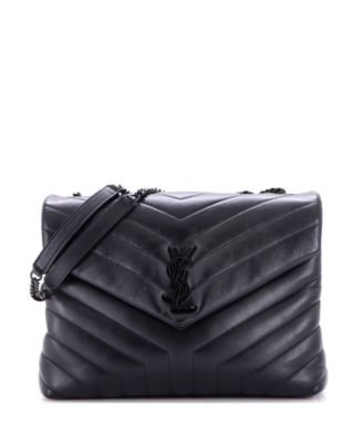 Средняя сумка на плечо Pre-Owned Saint Laurent Loulou из кожи Matelasse Chevron