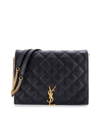 Pre-Owned Saint Laurent Small Becky Shoulder Bag Quilted Leather