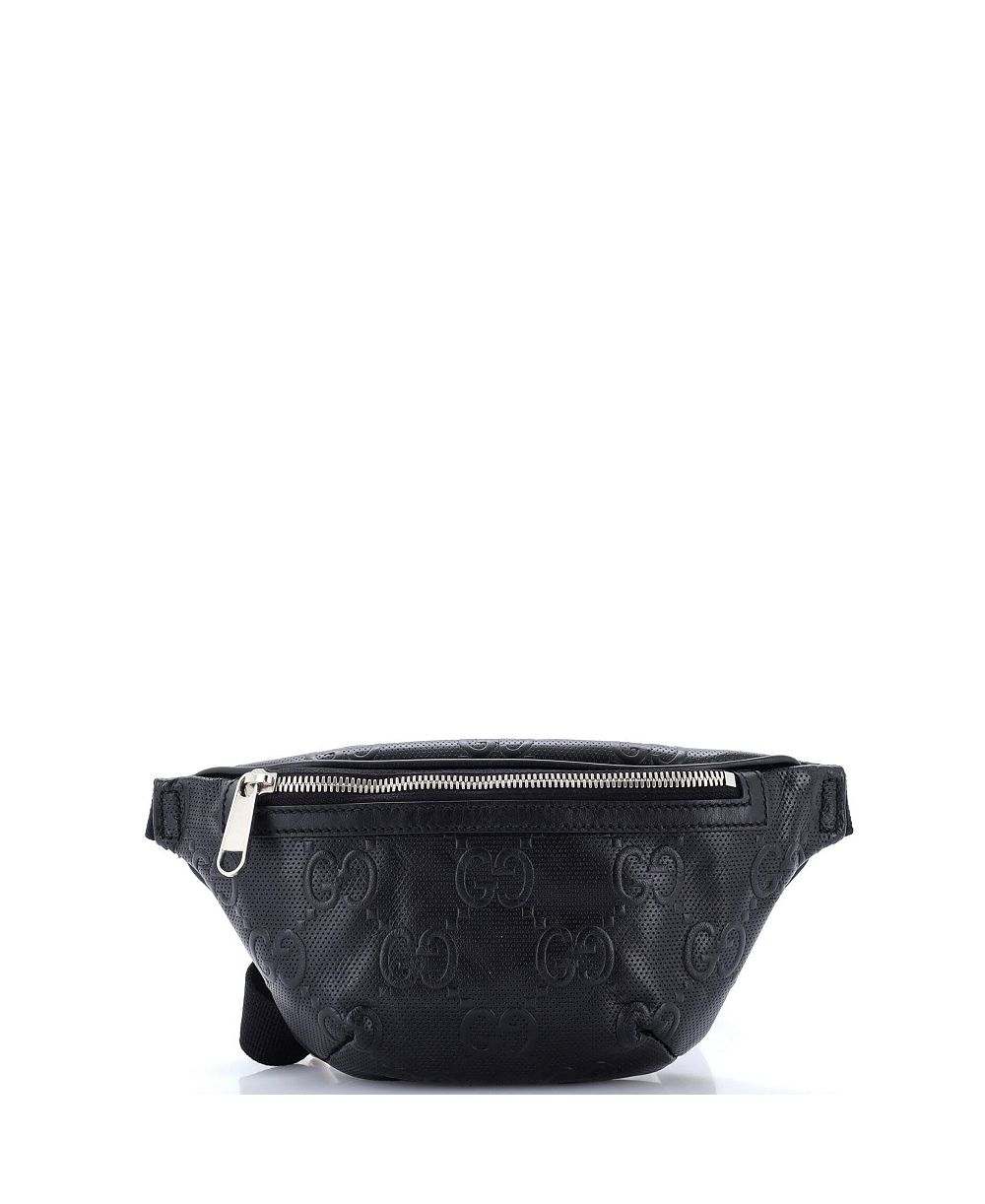 Pre-Owned Gucci Small Belt Bag GG Embossed Perforated Leather
