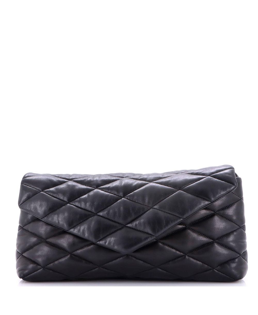 Saint Laurent Large Sade Puffer Envelope Clutch Quilted Leather сумка