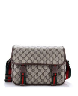 Сумка через плечо Gucci Small Web Buckle из покрытия GG Canvas