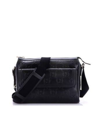 Pre-Owned Gucci сумка messenger среднего размера GG Embossed из перфорированной кожи
