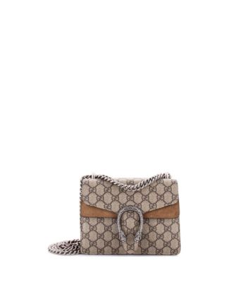 Б/у женская мини-сумка Gucci Dionysus GG из покрытого холста