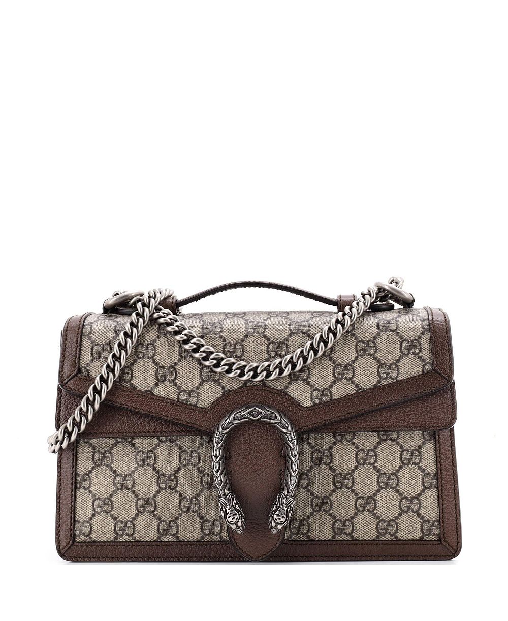 Б/у Gucci Small Dionysus сумка на цепочке с ручкой из канваса GG