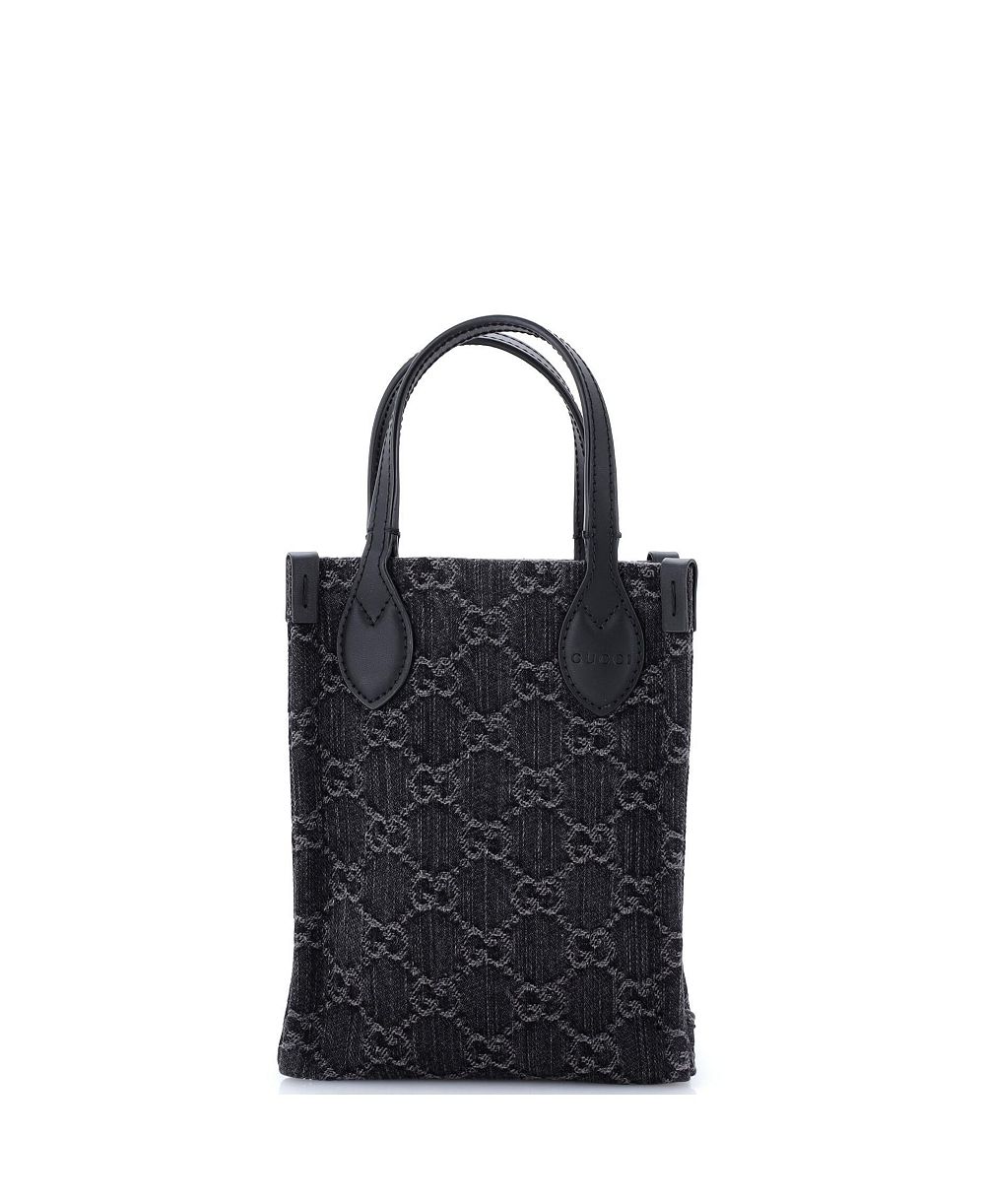 Pre-Owned Gucci мини-тоут GG Denim вертикальный