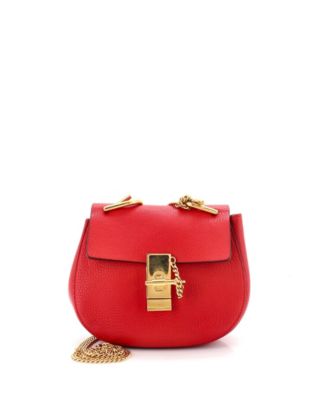 Pre-Owned Chloe Кожаная сумка через плечо Mini Drew