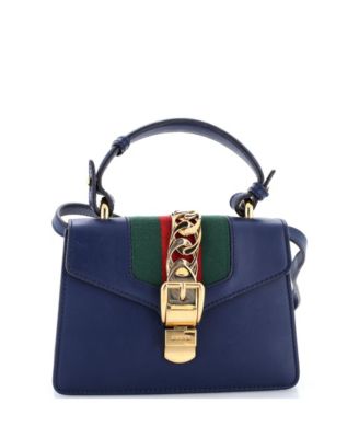 Pre-Owned Gucci Mini Sylvie Top Handle Bag Leather