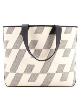 Pre-Owned Hermes 40 Cabas H en Biais Tote Canvas with Leather