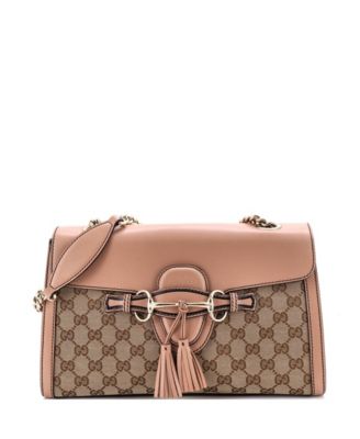 Pre-Owned Gucci Medium Emily сумка через плечо с цепочкой, GG Canvas и кожа
