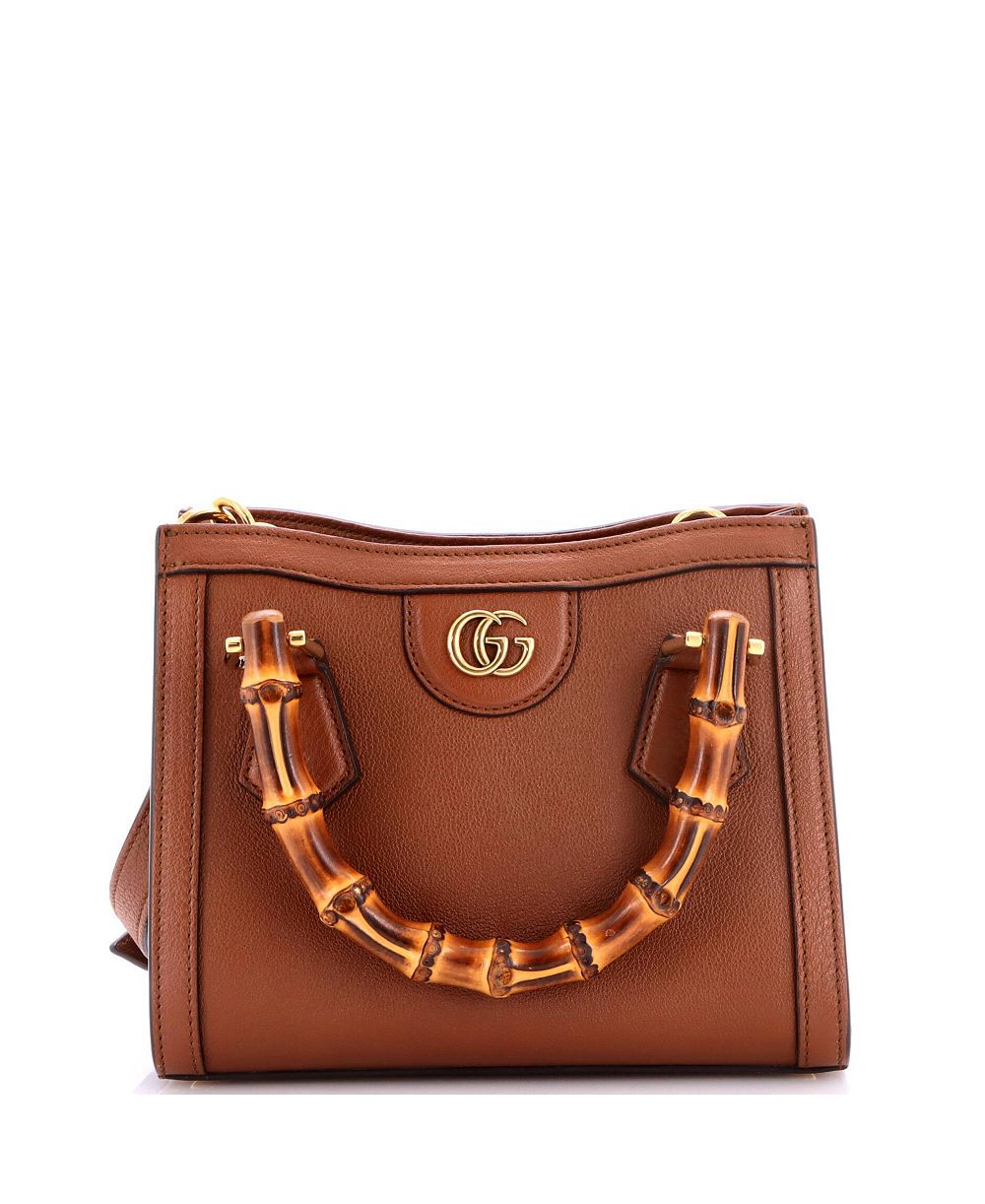 Сумка-тоут Pre-Owned Gucci Mini Diana NM Bamboo Handle Leather