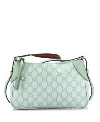Pre-Owned Gucci Small Emblem Shoulder Bag GG Coated Canvas with Leather