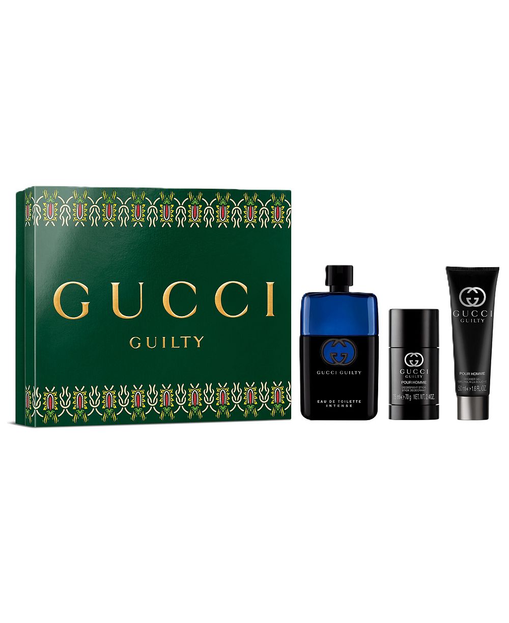 Подарочный набор Gucci Pour Homme Eau de Toilette Intense для мужчин, 3 предмета