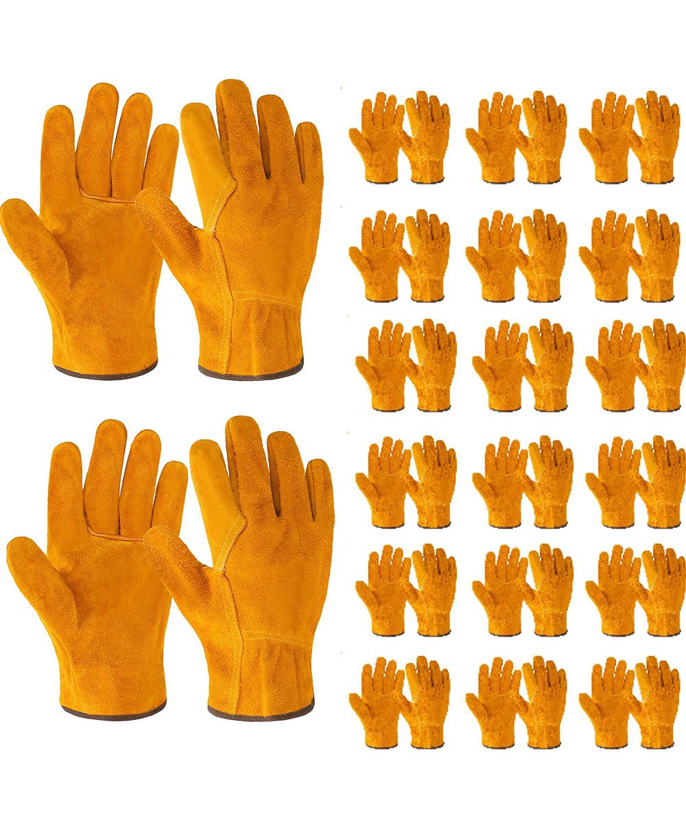XDOVET Leather Work Gloves Flexible Grip Thorn Proof Cut Resistant Men Women