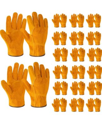 XDOVET Leather Work Gloves Flexible Grip Thorn Proof Cut Resistant Men Women
