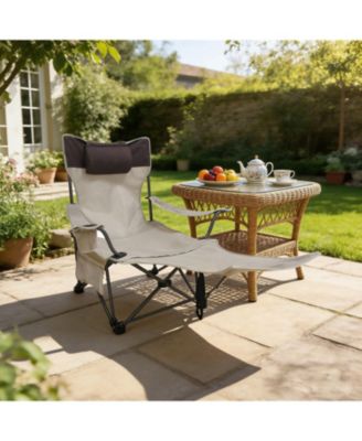 Mountaintop Outdoor Camping Chairs Folding/Portable/Adjustable reclining chair(Three-level adjustment), Side Pockets and Cup Holder, Carry Bag.