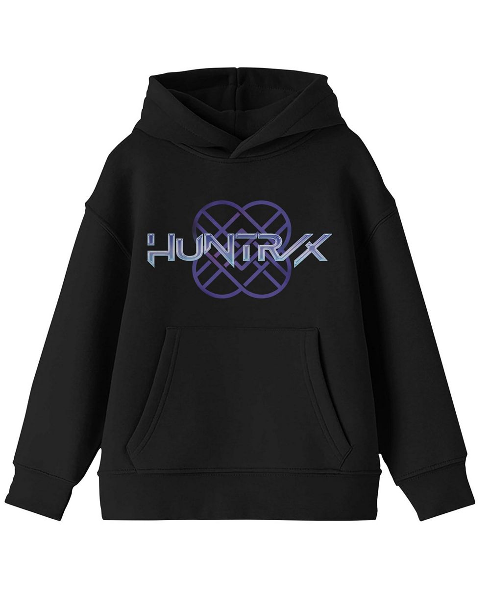 Детское худи с длинным рукавом KPop Demon Hunters HuntrX Logo Shiny Glow XS- XXL