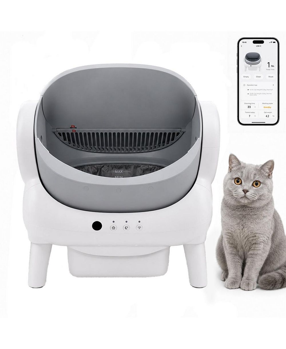 Самоочищающийся лоток для кошек Cumrige WiFi Grey