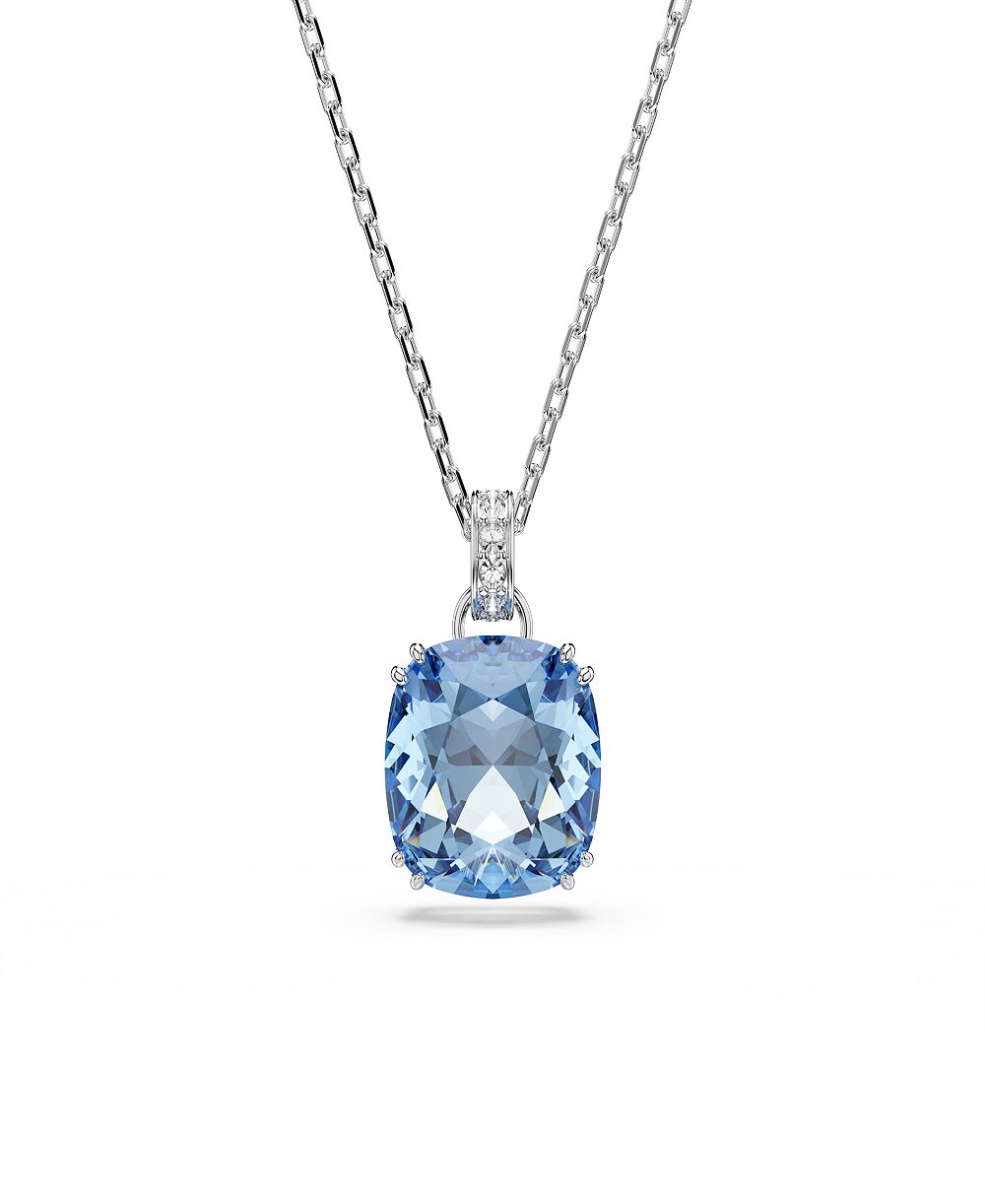 Swarovski ожерелье с синим кристаллом на позолоченной основе
