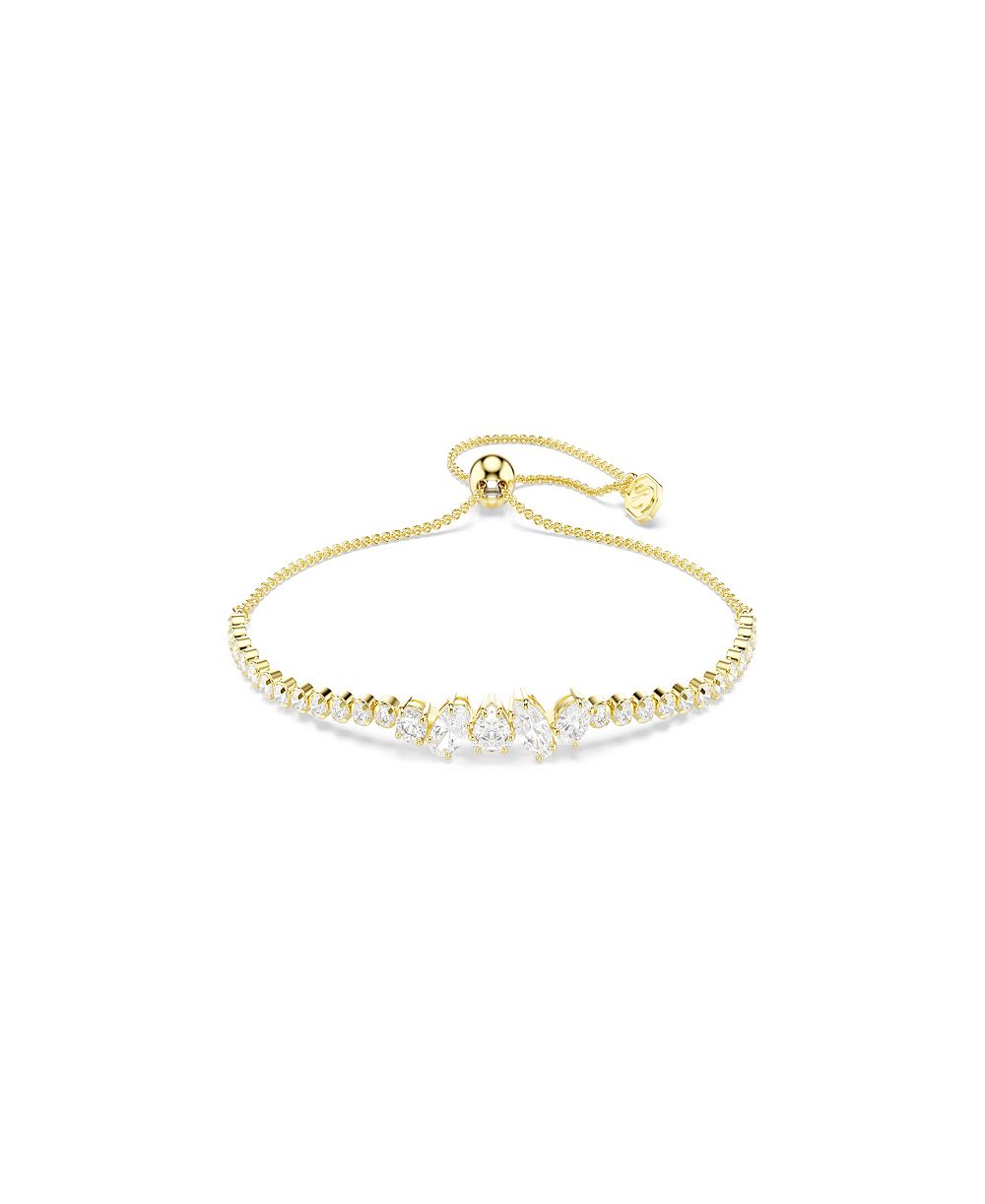 Swarovski браслет с позолотой и белыми кристаллами
