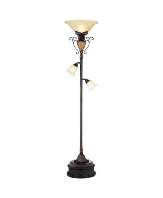 Regency Hill Торшер Ludo Rustic Vintage с боковым светом 72'' Tall Bronze Crackle