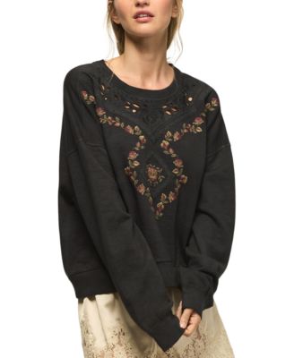 Lucky Brand женский свитшот с длинным рукавом и вышивкой
