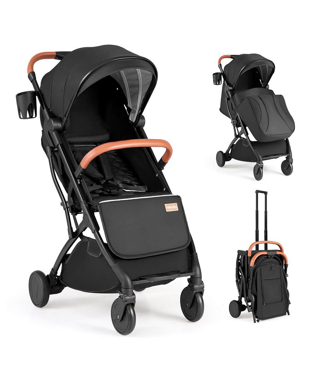 Costway Lightweight Baby Stroller with One-Hand Folding, Extendable Canopy