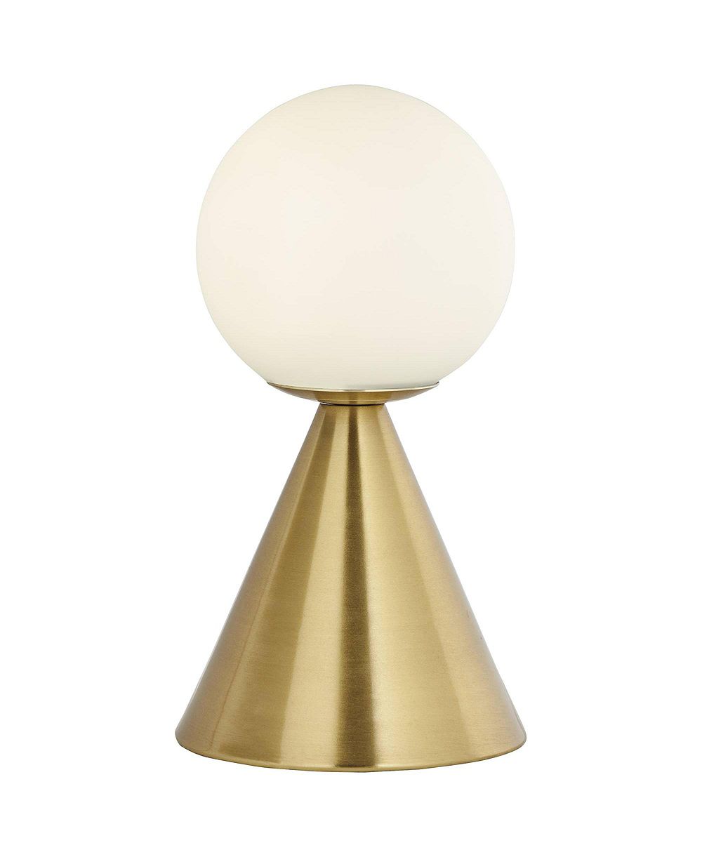 Possini Euro Design настольная лампа Mobley 10 1/2" в стиле гламурного модернизма середины века, металлическая, с одним стеклянным абажуром, для гостиной
