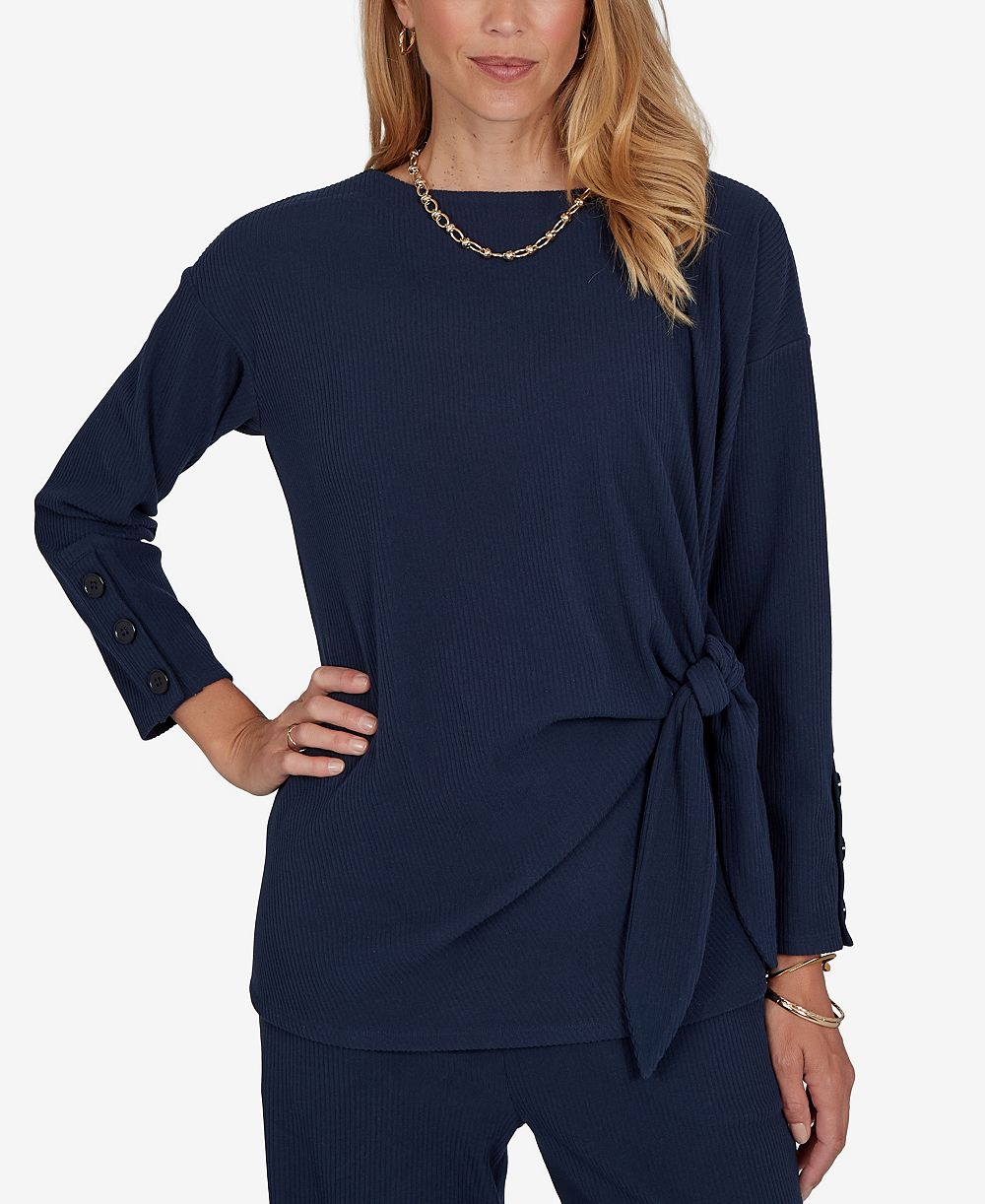 Детская блузка Ruby Rd. Petite Long-Sleeve Boat-Neck Side-Tie