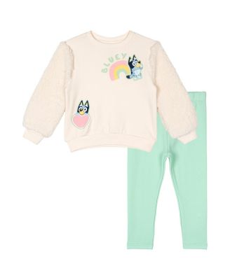 Bluey Girls' 2-Piece Fleece Sweatshirt and Leggings Set
