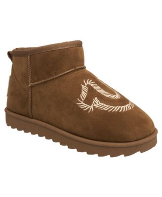 True Religion Women's Dua Faux Suede Horseshoe Logo Boot