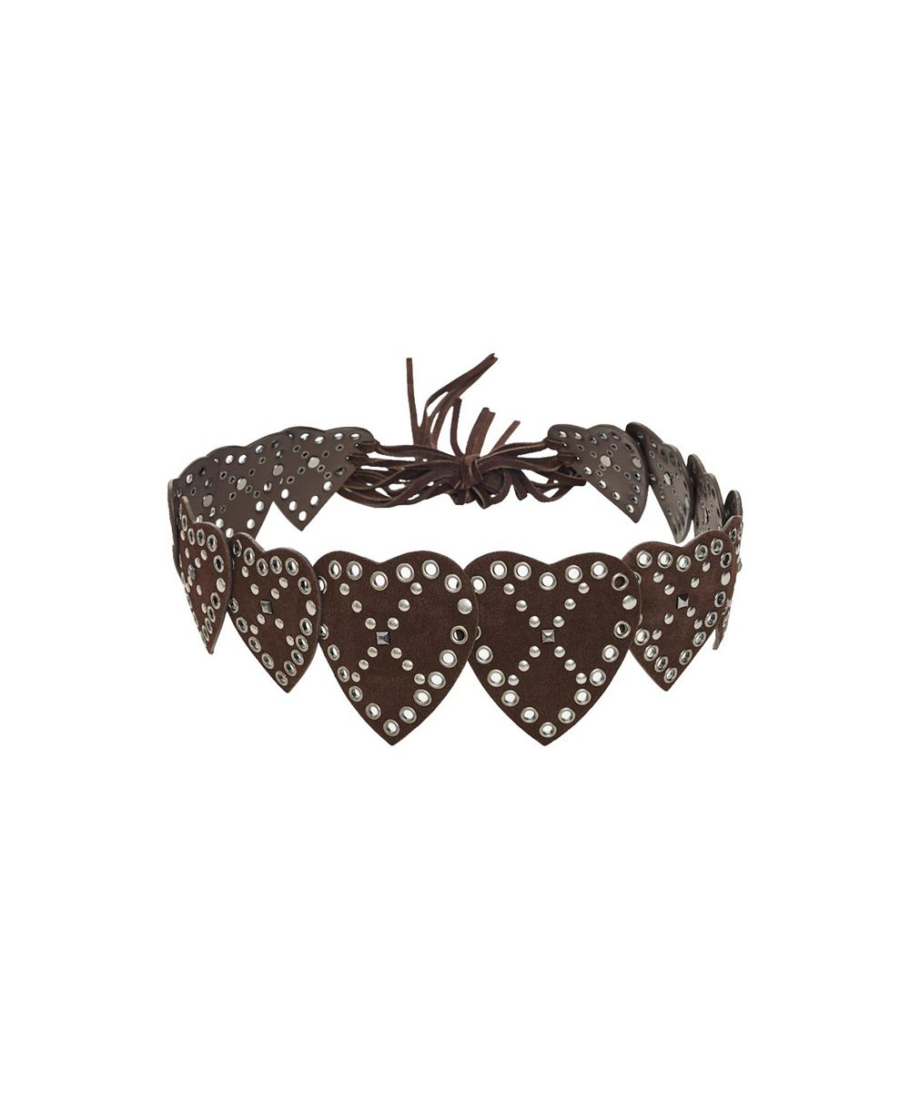 Desigual Women's Studded belt with hearts