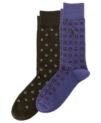 Polo Ralph Lauren мужские носки Foulard Slack Ribbed-Crew Crew Socks, 2 шт.
