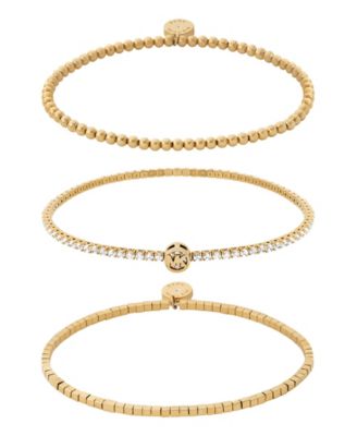 MICHAEL Michael Kors набор браслетов из эластичного материала золотистого цвета в подарочной упаковке