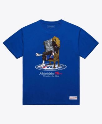 Mitchell & Ness Men's LeBron James Royal Philadelphia 76ers Caricature T-Shirt