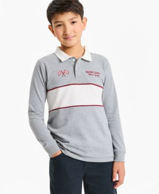 Epic Threads Boys' 4-20 Color Block Rugby Long-Sleeve Polo Pullover, Macy's Exclusive