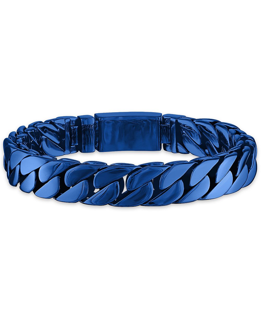 Esquire Men's 11mm Double-Layer Curb Chain Bracelet in Stainless Steel